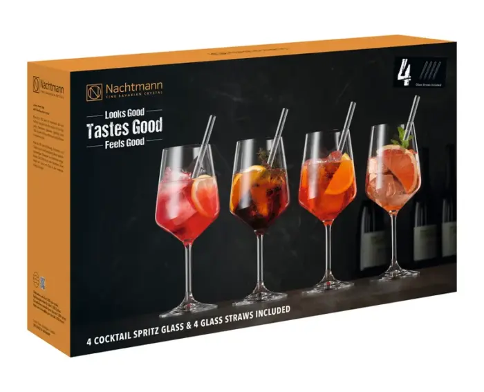 Nachtmann Tastes Good Cocktail/Spritz Set/4 + 4 Glass straw (105438)